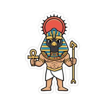 Egyptian Falcon God Kiss-Cut Sticker — Horus Pharaoh Decal