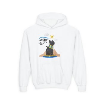 Egyptian Cat Hoodie for Kids — Anubis-Inspired Youth Sweatshirt