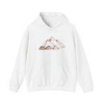Pyramid Sketch Hoodie — Minimal Geometric Desert Illustration