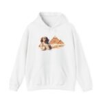 Egyptian Sphinx & Pyramids Hoodie — Vintage Desert Travel Graphic Sweatshirt