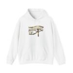 Eye of Horus Hoodie — Ancient Egyptian Gold Graphic Hooded Sweatshirt