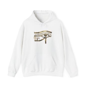 Eye of Horus Hoodie — Ancient Egyptian Gold Graphic Hooded Sweatshirt