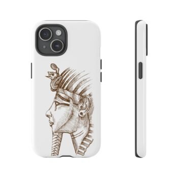 Egyptian Pharaoh Sketch Phone Case — Vintage King Tut Profile Tough Case