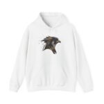 Hawk Head Graphic Hoodie - Majestic Raptor Art Pullover