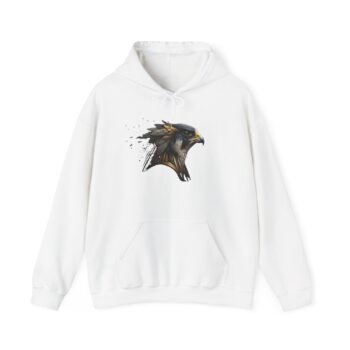 Hawk Head Graphic Hoodie - Majestic Raptor Art Pullover