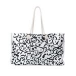 Egyptian Hieroglyph Weekender Bag — Travel Tote with Ancient Lettering