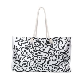 Egyptian Hieroglyph Weekender Bag — Travel Tote with Ancient Lettering