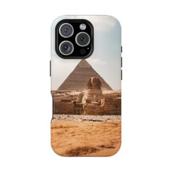Egyptian Sphinx & Pyramid Impact-Resistant Phone Case — Travel Photo Protective Cover
