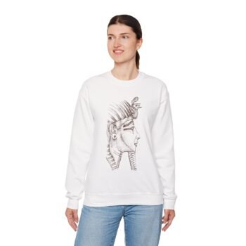 Pharaoh Sketch Crewneck Sweatshirt — Ancient Egyptian King Profile Sweatshirt