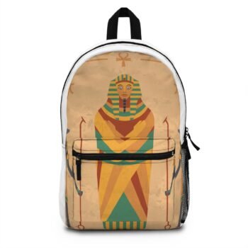 Egyptian Pharaoh Backpack – Vintage Hieroglyphic Sarcophagus School Bag