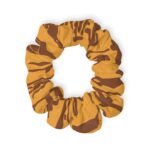Golden Marble Scrunchie — Marigold Swirl Hair Tie